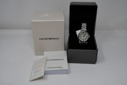 A ladies as new Emporio Armani AR1908 wrist watch.