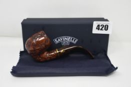 An as new Savinelli 1876 Alligator brown briar pipe.