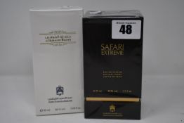 Two boxed as new Abdul Samad Al Qurashi eau de parfum to include one Abdul Samad Al Qurashi Safari