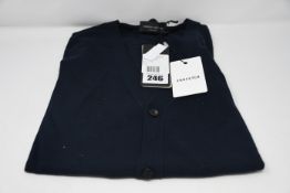 An as new Roberto Collina cardigan in navy (Size 54).
