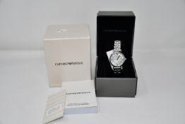 A ladies as new Emporio Armani AR1908 wrist watch.