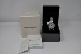 A ladies as new Emporio Armani AR1908 wrist watch.