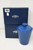 Two as new Savinelli 1876 Ceramic Tobacco Vase in blue.