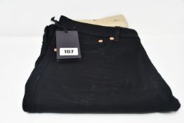 A pair of as new Belstaff long slim jeans in black (Size 30 - RRP £160).