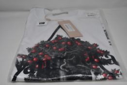 A ladies as new Christopher Kane Naturotica long-sleeve T-shirt in white (L).