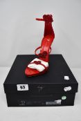 A pair of as new Giuseppe Zanotti Coline high heeled shoes with heart motif (EU 37).