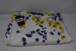 One as new Hobbs Cleo dress in ivory/multi (UK 20).