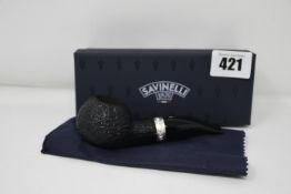 An as new Savinelli 1876 Trevi Rusticated pipe.