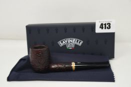 An as new Savinelli 1876 New Oscar Brownblast 6mm pipe.
