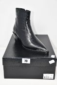 A pair of as new The Kooples Crocco leather boots (EU 38 - RRP €360).