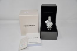 A ladies as new Emporio Armani AR1908 wrist watch.