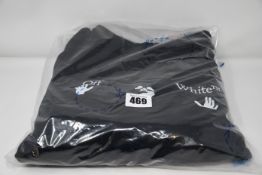 One as new Off-White Big Logo slim hoodie in black and white (S).