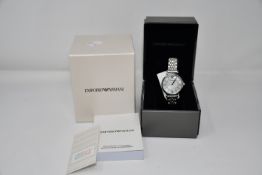 A ladies as new Emporio Armani AR1908 wrist watch.