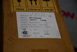 One boxed Celsi Proflame (EFVR40RE) electric fire.