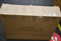One boxed as new Chal-Tec GMBH bicycle pet trailer (Item Number: 10027856).