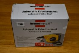 Five boxed as new Brennenstuhl Automatic Cable Reels.