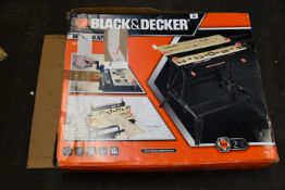 One boxed as new Black+Decker Workmate Deluxe Workbench (Model: WM825).