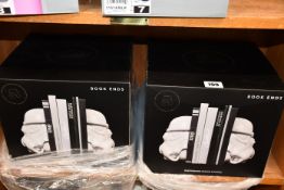 Two pairs of boxed as new Shepperton Stormtrooper bookends.