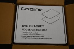 Five boxed as new Goldline 609C DVD brackets.