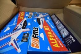 Ten boxed as new FMS Alpha Jet hand throwing RC aircraft.