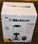 Four boxed as new Belaco BB-306 500 watts blenders.