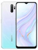 A boxed as new Oppo A9 2020 Android Mobile Phone 4GB RAM 128GB Storage in Vanilla Mint UK Plug