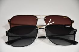 Two pairs of as new Pepe Jeans Saturn sunglasses (No cases).
