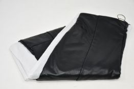 A pair of as new Oui black vegan leather trousers (Size 42 - RRP £120).