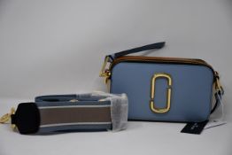 An as new Marc Jacobs Snapshot bag in skyline blue/multi (RRP from £300).