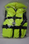 Three children's as new O'Neill Superlite 100N CE buoyancy vests in neon yellow (RRP £50 each).