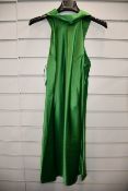 One as new Galvan London Satin Mini Sienna dress size 38 (Jungle green. 120SGCD100404JG).