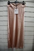 One as new Galvan London Satin Valletta rose nude skirt size 38 (120SGSK400002RN).