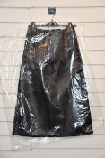 An as new Joseph Sidena-Shiny Nappa skirt in black (Size 36).