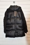 An as new The Kooples bi-material long down coat (Size 2 - RRP €495).