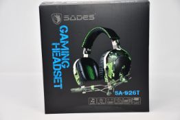 Two boxed as new Sades Gaming headsets SA-926T.