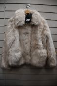 An as new The Kooples Natural Bear fake fur coat (Size 1 - RRP €425).