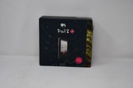 A boxed as new Ordnance Survey Trail 2 GPS hiking device.