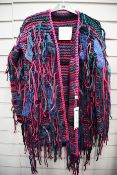 An as new Chaos-Fashion Handmade Raspberry Grove sweater/cardigan (One size - RRP £212).