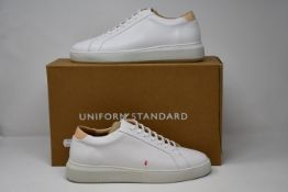 A pair of as new Uniform Standard Series 8 leather trainers (UK 6 - RRP £140).