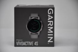A boxed as new Garmin Vivoactive 4S GPS smartwatch with all day health monitoring.