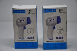 Six boxed as new Jieteks JT365 infrared thermometers (Some slight damage to boxes).
