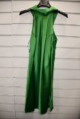 One as new Galvan London Satin Mini Sienna dress size 42 (Jungle green. 120SGCD100404JG).