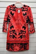 An as new Versace woven dress in black/red (Size 40 - RRP £650).
