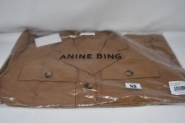 One as new Anine Bing Kaiden Belted Utility Dress In Brown size XS (A-02-1009-250).
