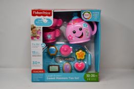 Ten boxed as new Fisher-Price Laugh and Learn Sweet Manners tea set.