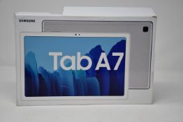 One boxed as new Samsung Galaxy Tab A7 tablet 32G in silver (UK Version).