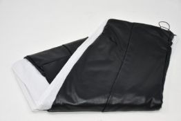 A pair of as new Oui black vegan leather trousers (Size 36 - RRP £120).