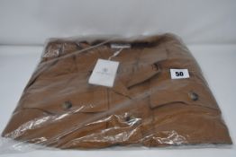 One as new Anine Bing Kaiden Belted Utility Dress In Brown size L (A-02-1009-250).