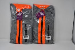 Five as new BTR high-visibility reflective jackets in orange (XL).