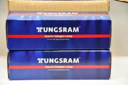 Twelve boxed as new Tunsgram T29 240v 1200w Theatre Lamps.
